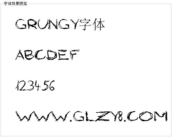 grungy字体