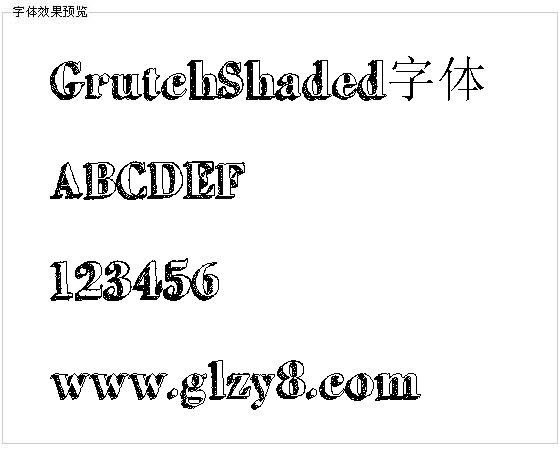 GrutchShaded字体