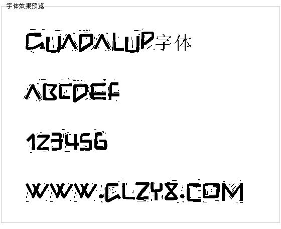 GUADALUP字体