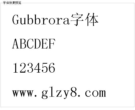 Gubbrora字体