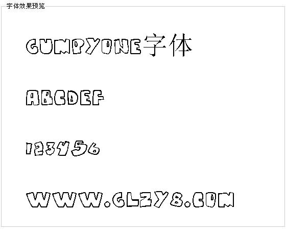 Gumpyone字体
