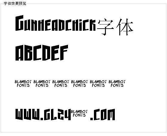 Gunheadchick字体