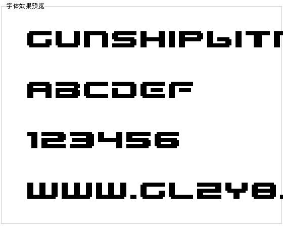 Gunshipbitmap字体