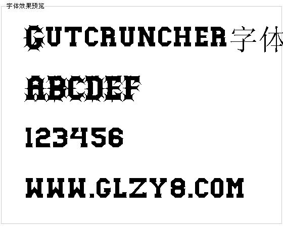 Gutcruncher字体