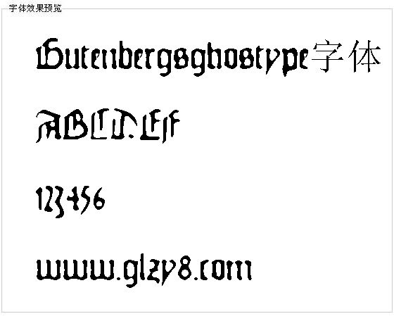 Gutenbergsghostype字体