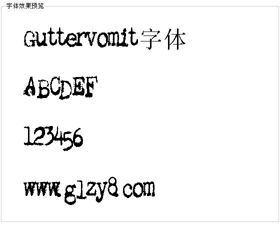 Guttervomit字体