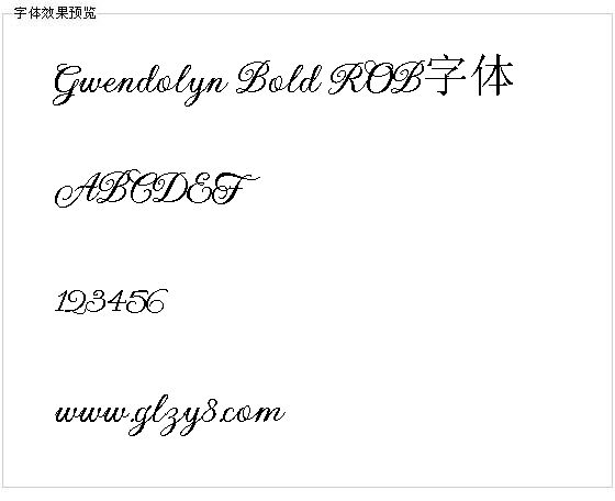 Gwendolyn Bold ROB字体