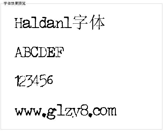 Haldanl字体