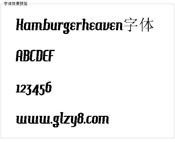 Hamburgerheaven字体