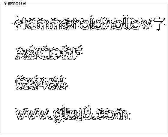 Hammeroidhollow字体