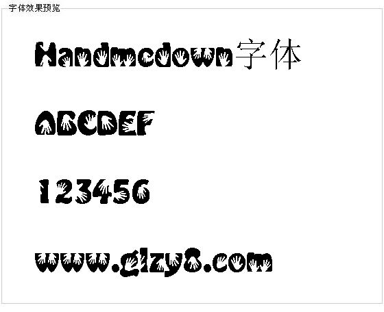 Handmedown字体