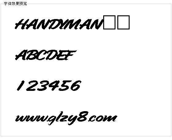 HANDYMAN字体