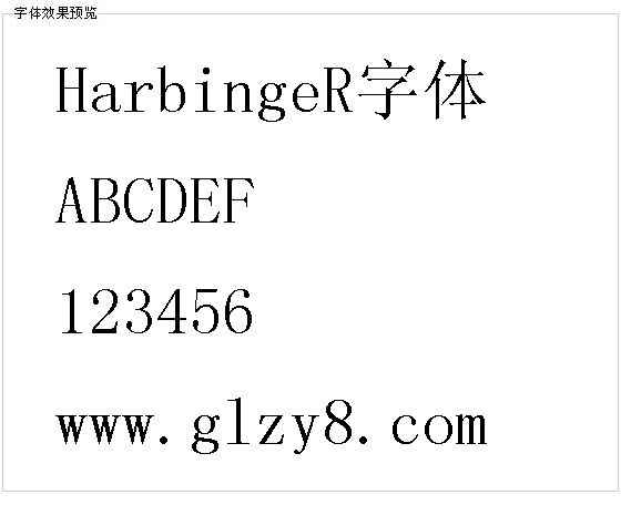 HarbingeR字体