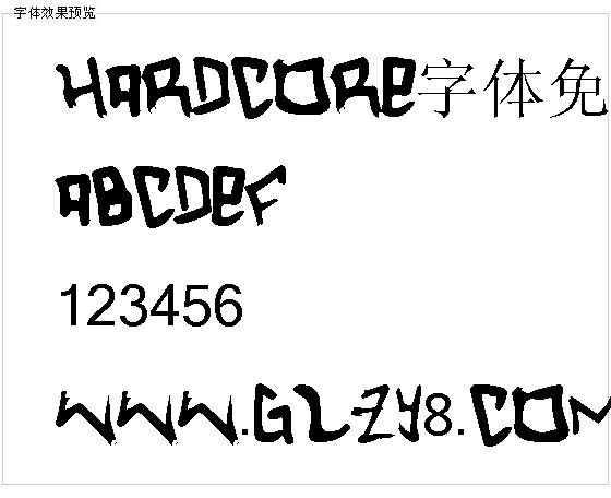 Hardcore字体免费下载