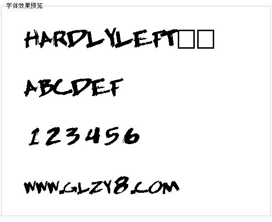 HARDLYLEFT字体