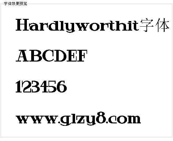 Hardlyworthit字体