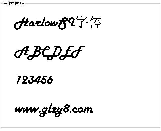 HarlowSI字体