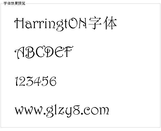 HarringtON字体