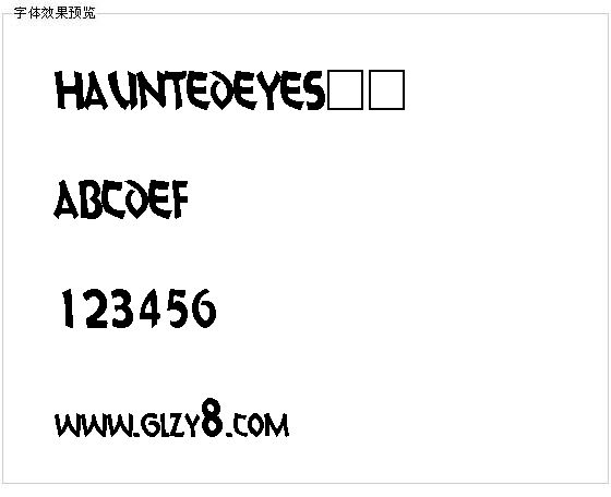 HAUNTEDEYES字体