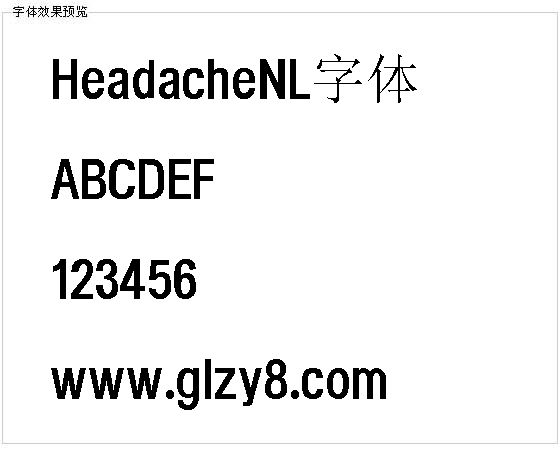 HeadacheNL字体