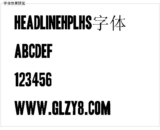 Headlinehplhs字体