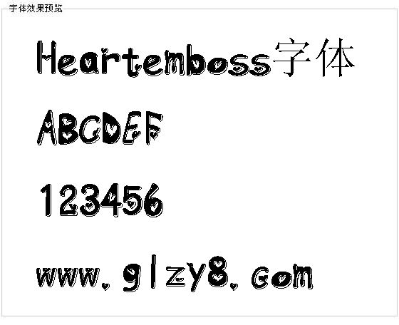 Heartemboss字体