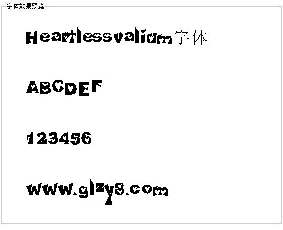 Heartlessvalium字体