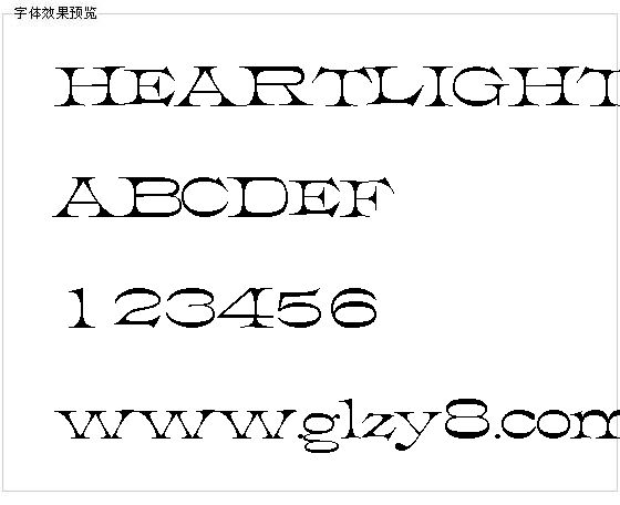 HEARTLIGHT字体