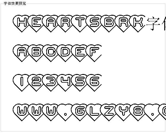 HeartsBRK字体