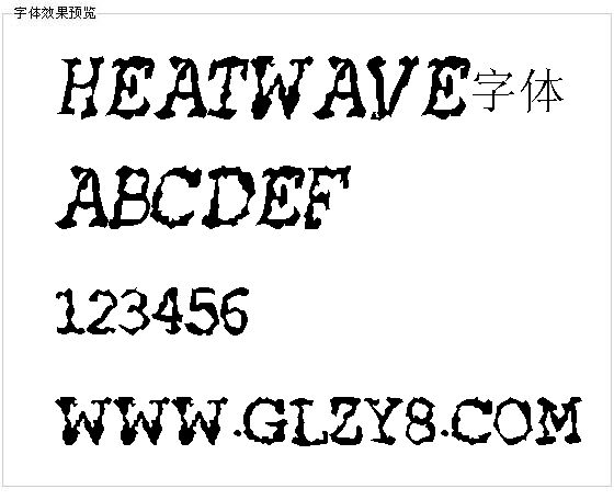 HEATWAVE字体