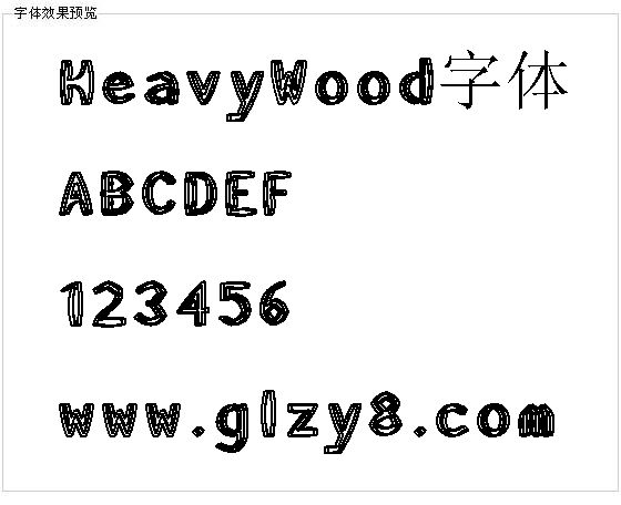 HeavyWood字体