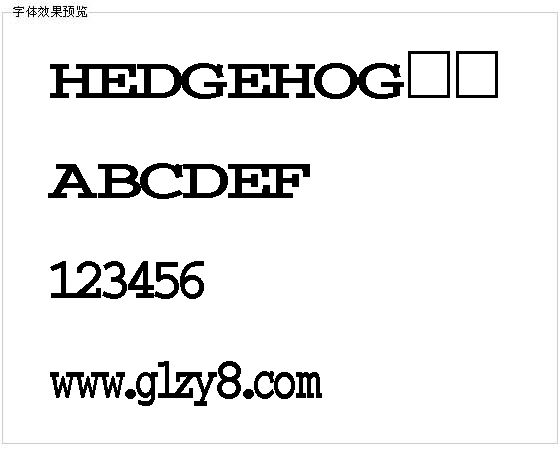 HEDGEHOG字体