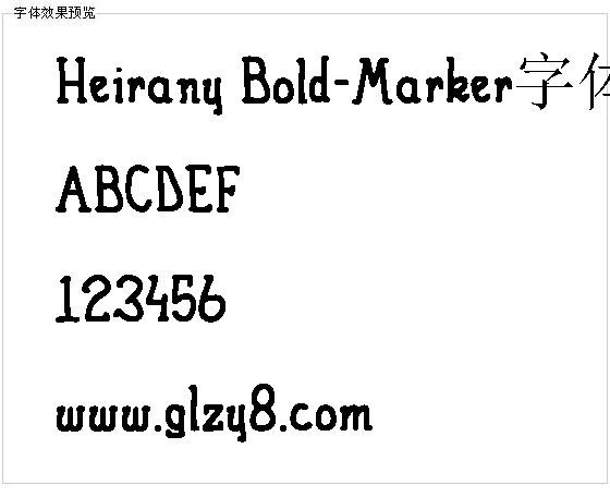 Heirany Bold-Marker字体