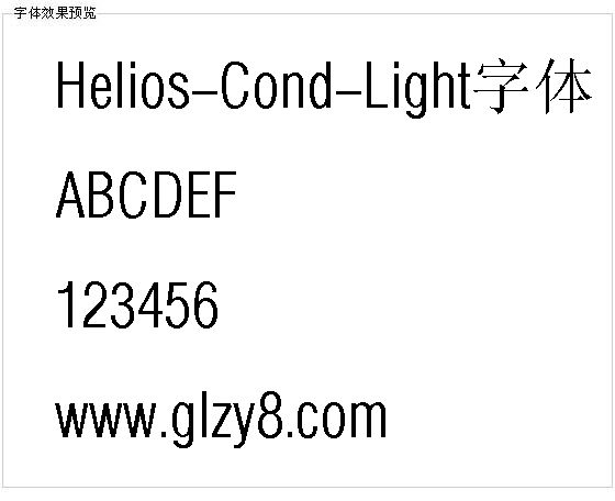 Helios-Cond-Light字体