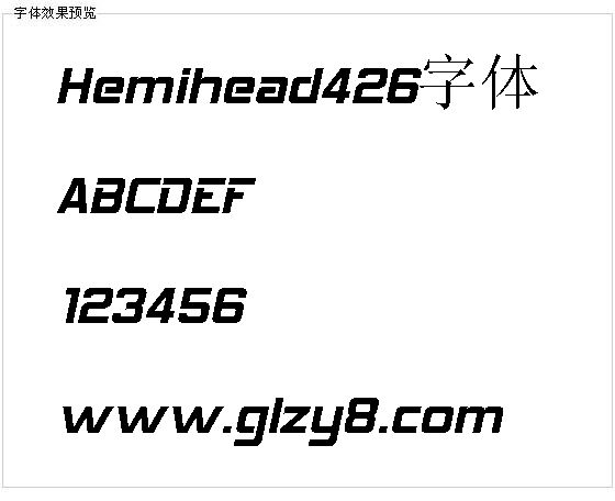 Hemihead426字体