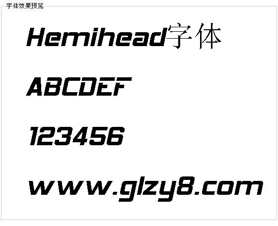 Hemihead字体