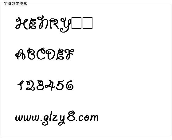 HENRY字体