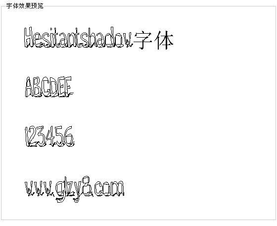 Hesitantshadow字体