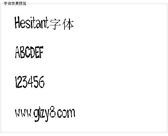 Hesitant字体