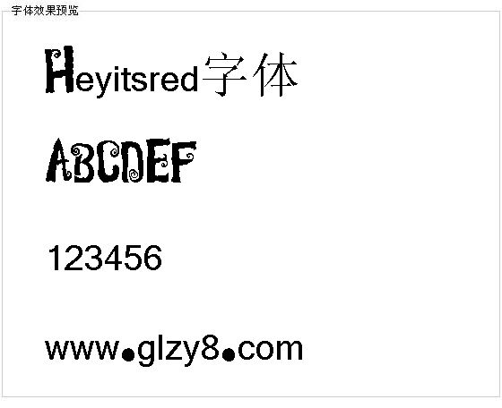 Heyitsred字体