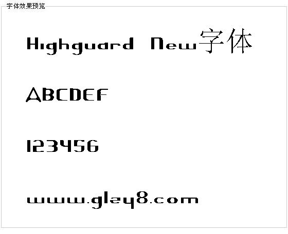 HighguardNew字体