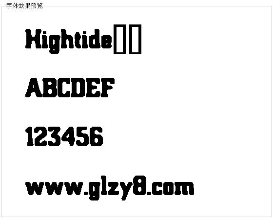 Hightide字体