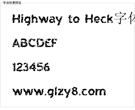 Highway to Heck字体