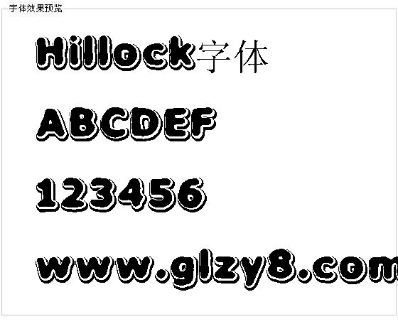 Hillock字体