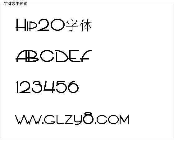 Hip20字体