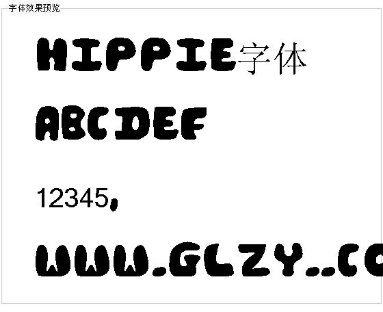 Hippie字体