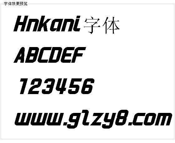 Hnkani字体