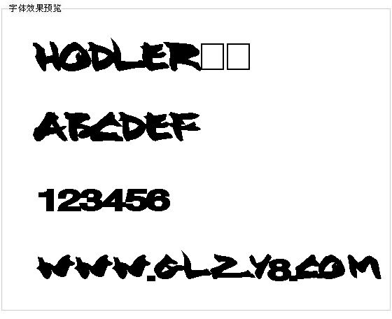 HODLER字体