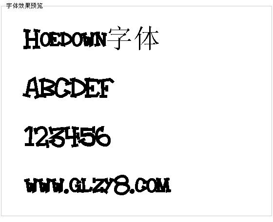 Hoedown字体