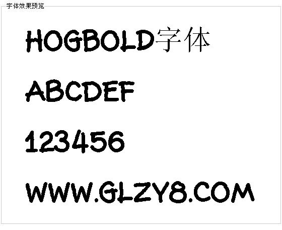 Hogbold字体